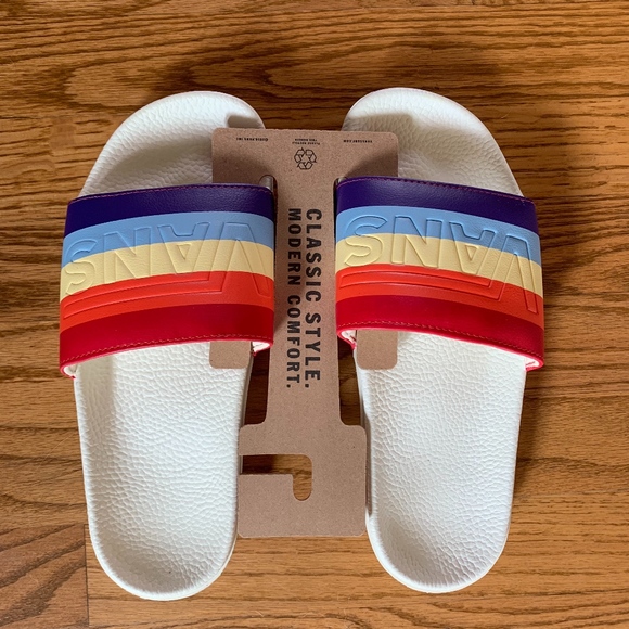 vans rainbow slides